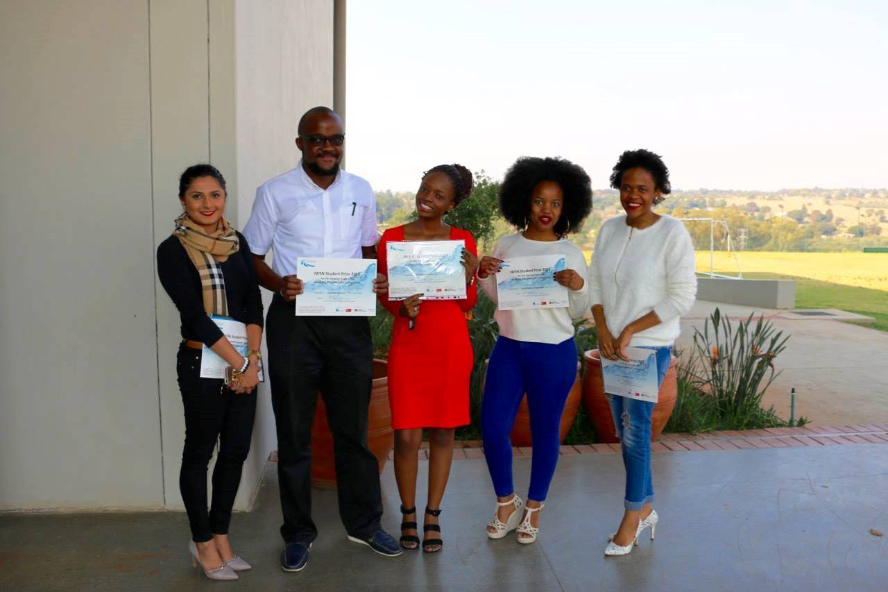 From left to right: Zahra Kaba (3rd place essay), Samuel Ngaira (winning essay), Hlobisile Moshaba (2nd place essay), Buhlebethu Magwaza and Awande Duma (Winning Poster)