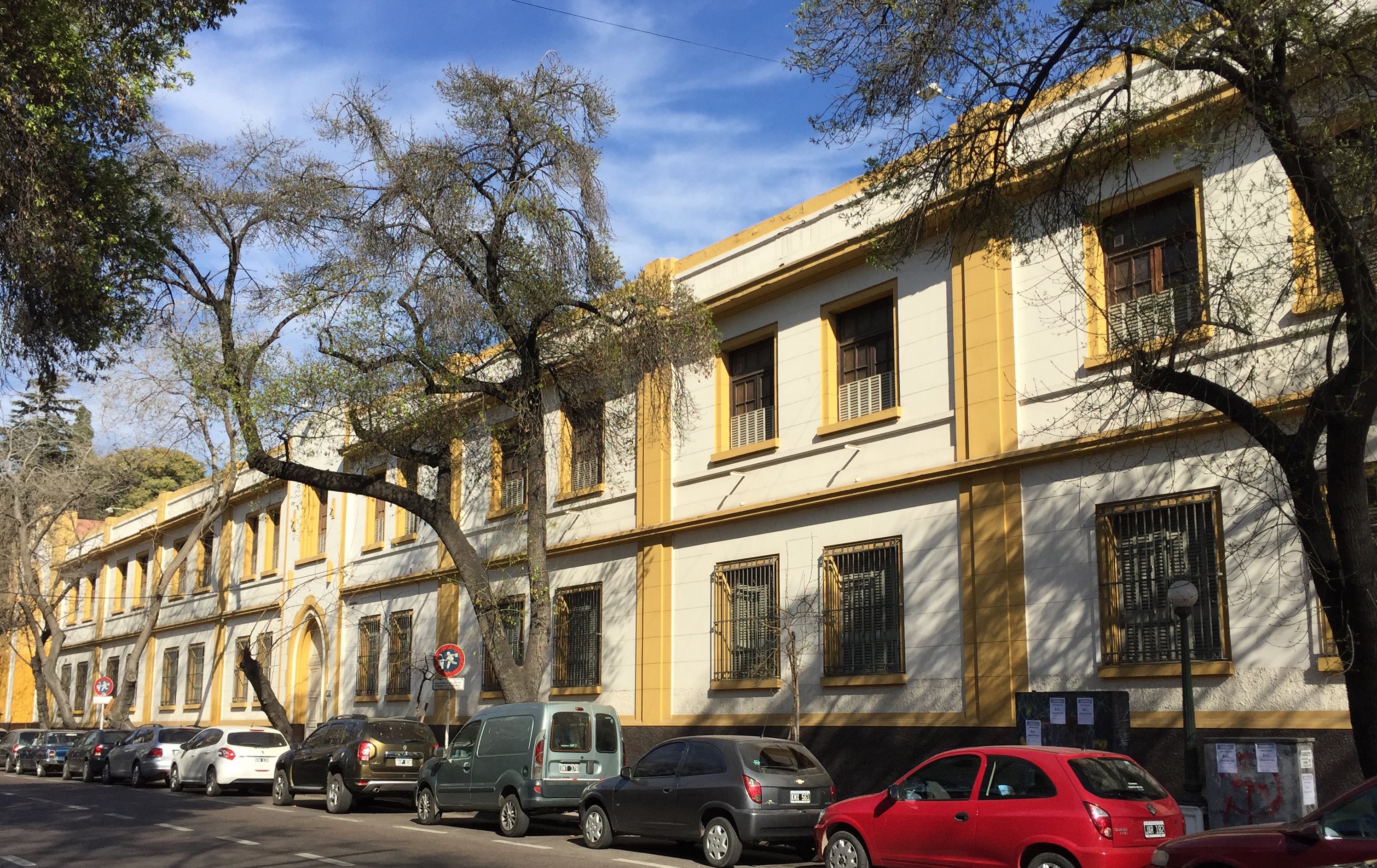 Colegio Maria Auxiliadora - Neoclassic building in Mendoza remodeled in 1934 and equipped with shutters to protect windows from dust storms